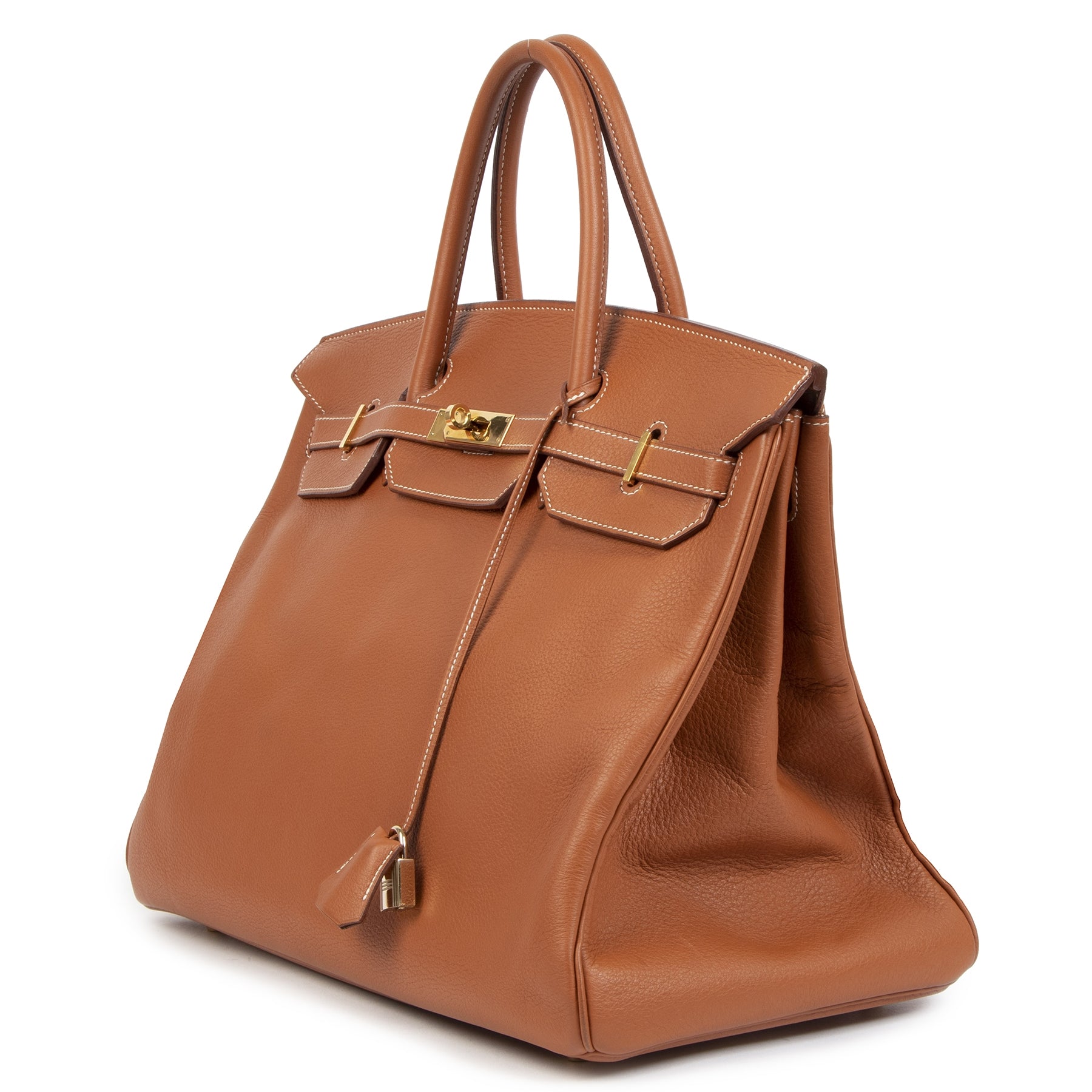 Authentic secondhand Hermès Birkin 40 Clemence Taurillon GHW at the right price safe and secure online LabelLOV luxury brand vintage webshop Antwerp Belgium