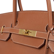 Authentieke tweedehands Hermès Birkin 40 Clemence Taurillon GHW aan de juiste prijs veilig online bij LabelLOV webshop luxe merken winkelen Antwerpen België mode