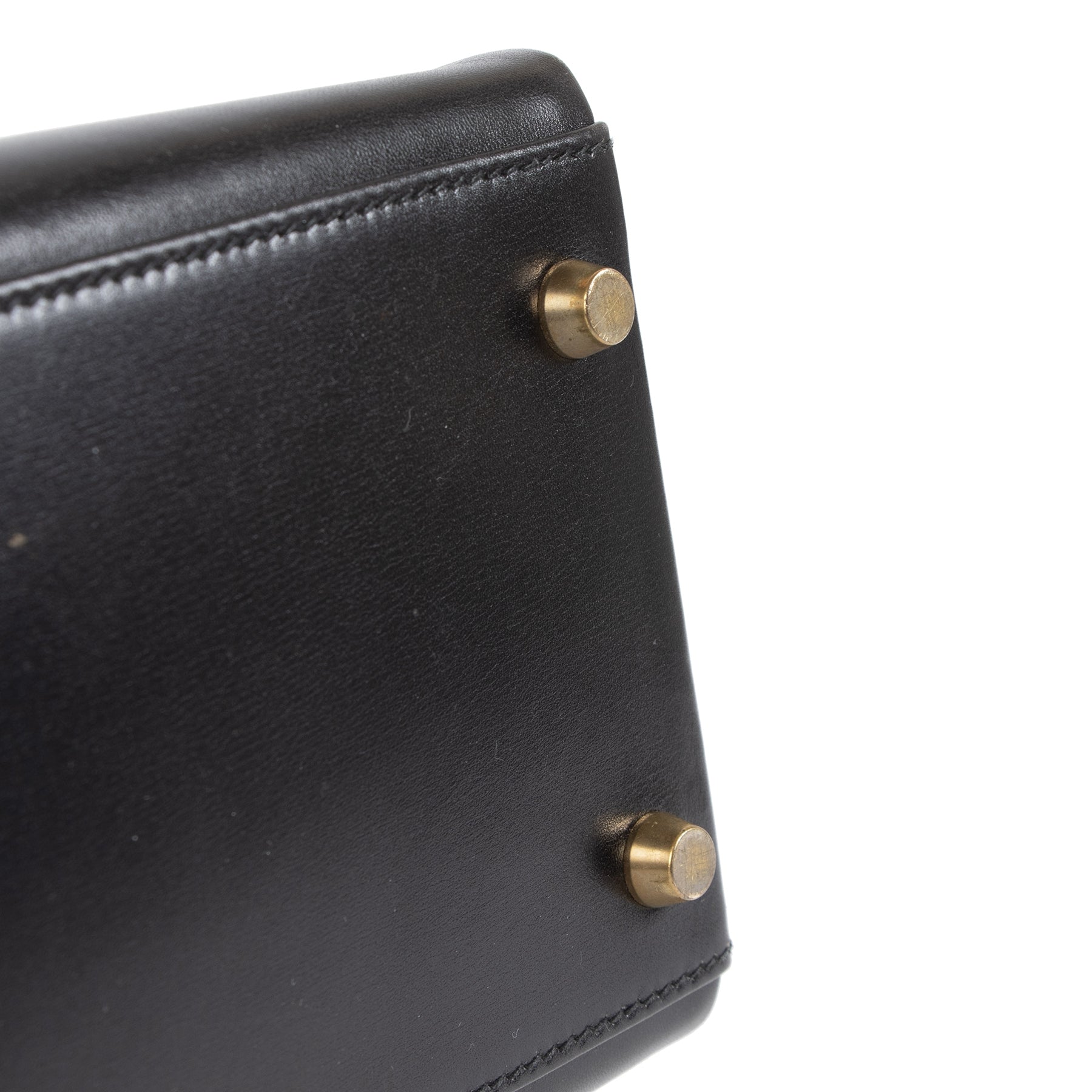 Authentique seconde-main vintage Hermès Kelly 32 Boxcalf Black Bag achète en ligne webshop LabelLOV