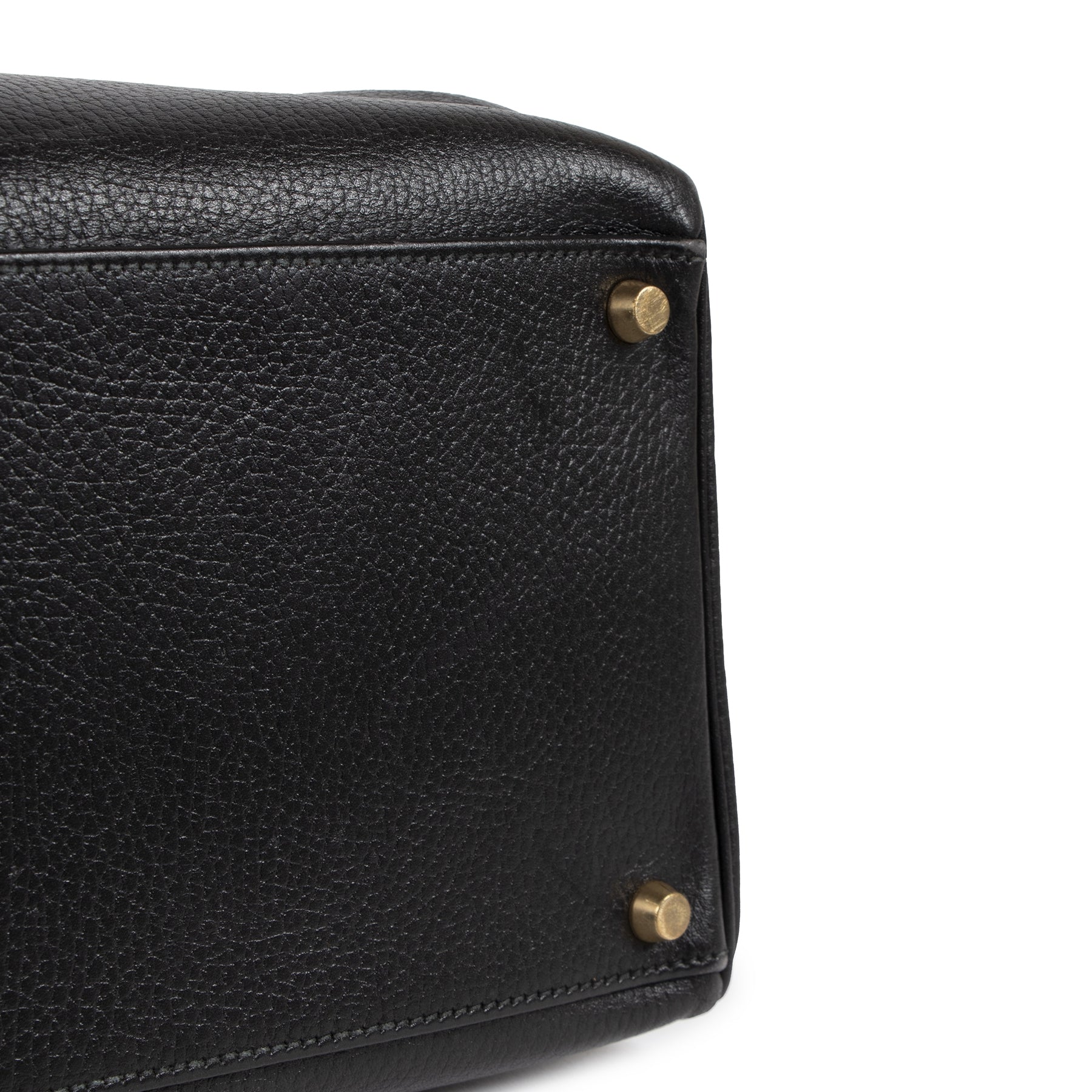 Hermès Kelly 40 Zwart Vache Ardennes GHW