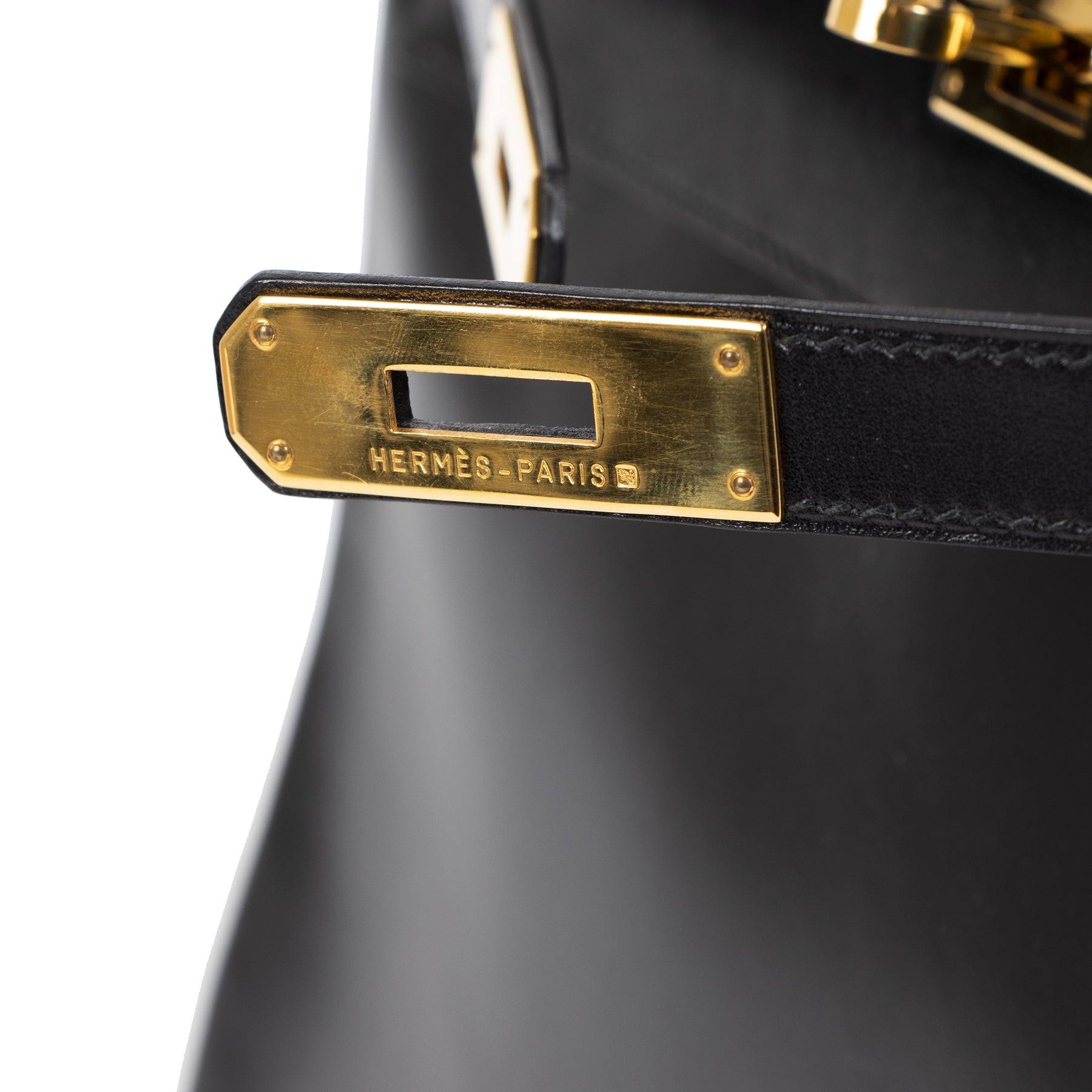 Authentique seconde-main vintage Hermès Kelly 32 Boxcalf Black Bag achète en ligne webshop LabelLOV