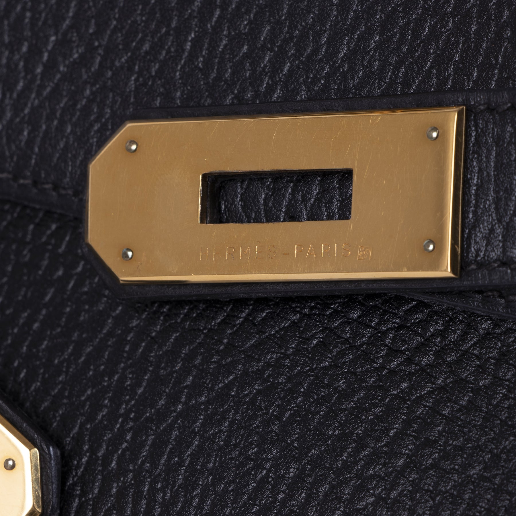 Hermès Kelly 40 Zwart Vache Ardennes GHW
