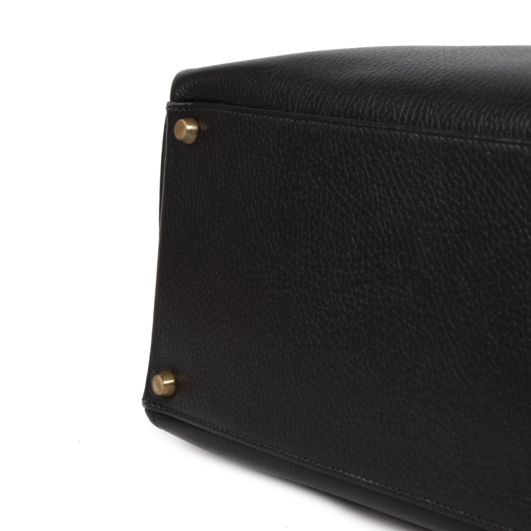 Hermès Kelly 40 Zwart Vache Ardennes GHW