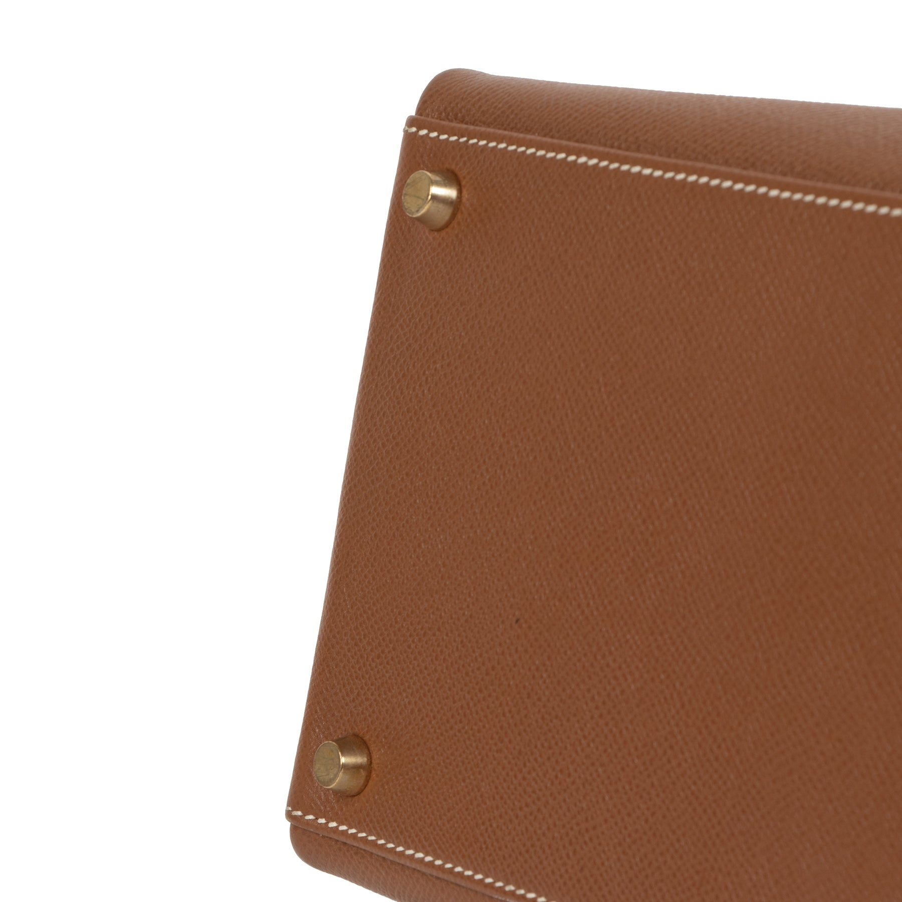 Authentieke tweedehands vintage Hermès Kelly 40 Gold Courchevel koop online webshop LabelLOV
