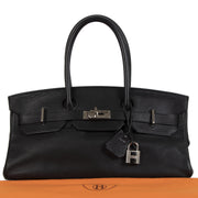 Hermès Birkin JPG Shoulder 42 Black Clemence PHW available for the best price at Labellov secondhand luxury