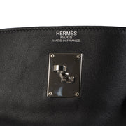 Hermès Kelly Relax 50 Travel Bag Black Sikkim Leather PHW