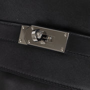 As seen on celebrities worldwide Hermès Kelly Relax 50 Travel Bag Black Sikkim Leather PHW