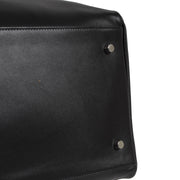 Hermès Kelly Relax 50 Travel Bag Black Sikkim Leather PHW