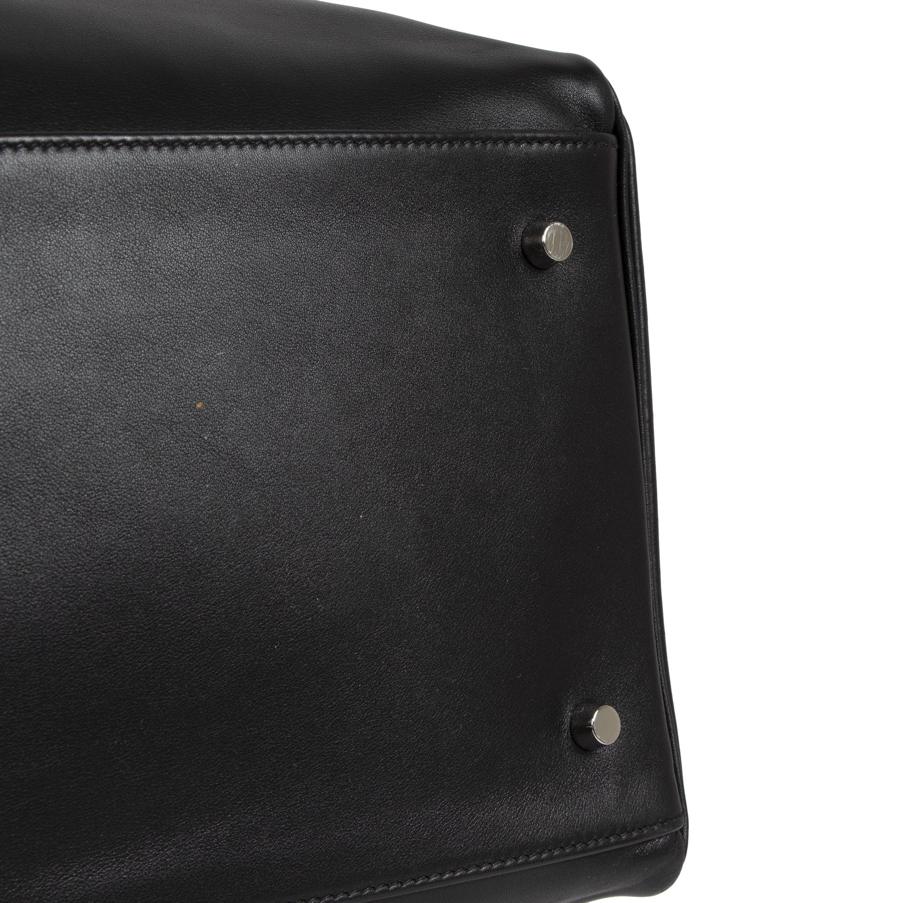Hermès Kelly Relax 50 Travel Bag Black Sikkim Leather PHW