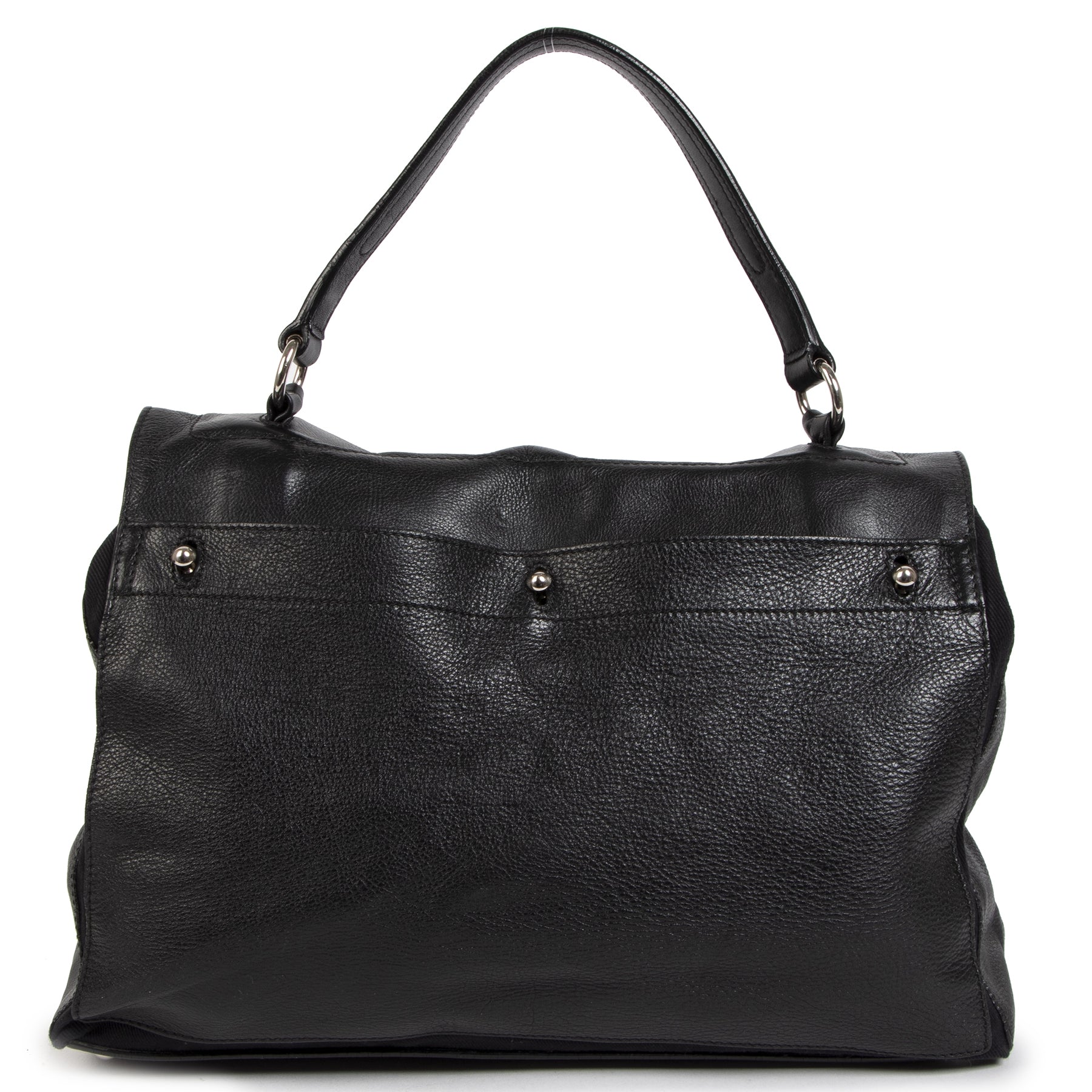 We buy and sell your authentic Yves Saint Laurent Muse Two Black Leather Bag