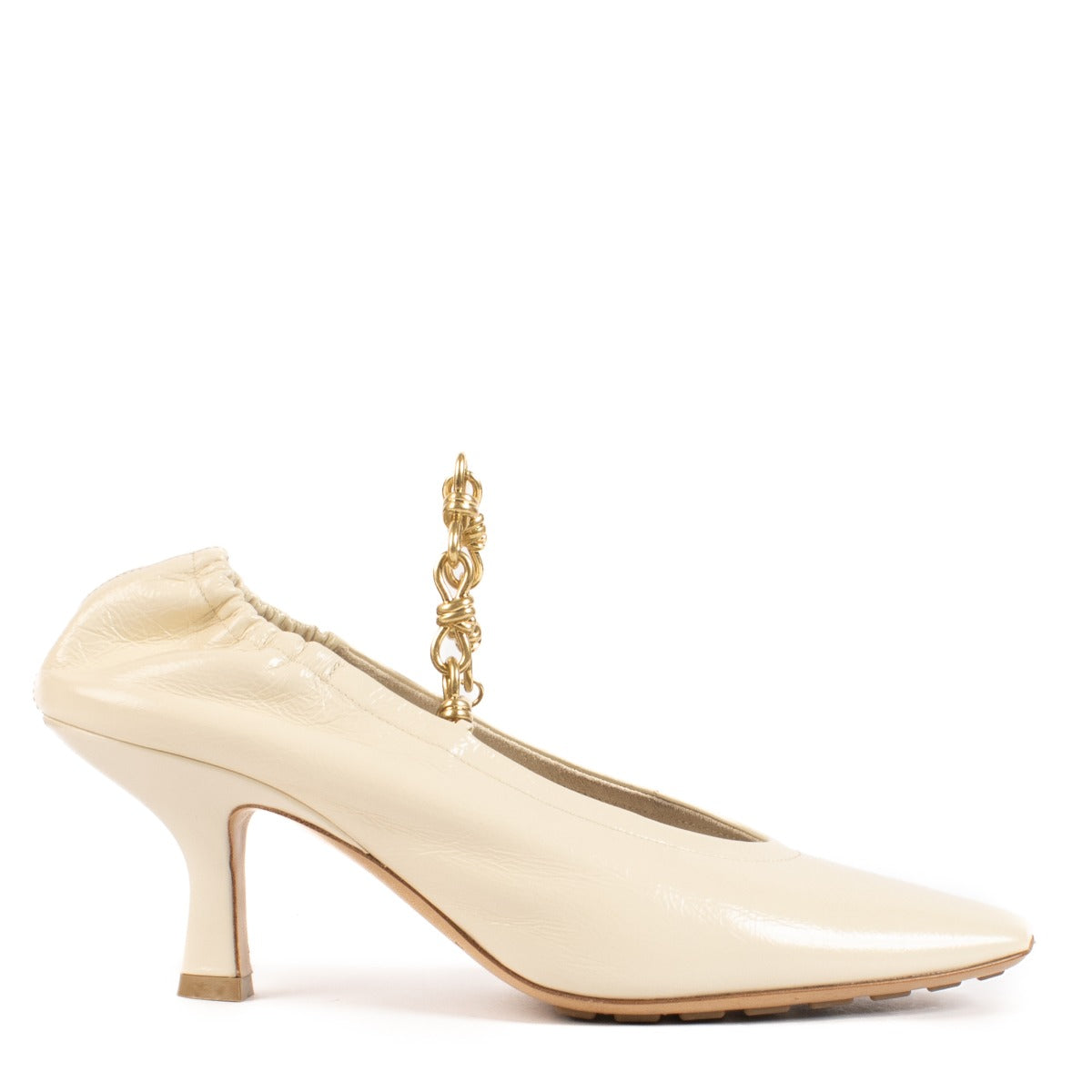 Bottega Veneta Sea Salt Sharp Chain Pumps