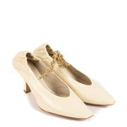 Bottega Veneta Sea Salt Sharp Chain Pumps