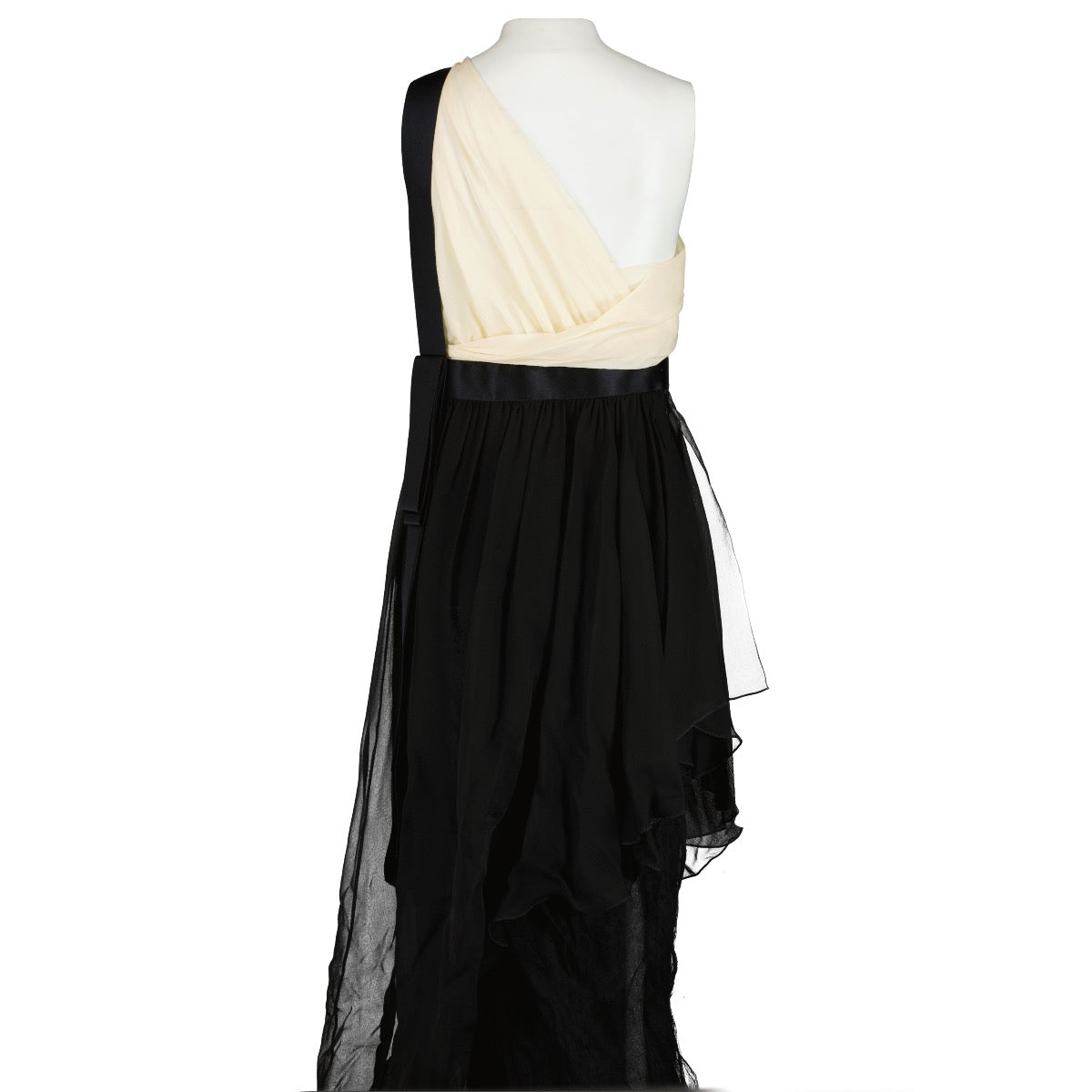 Authentic second hand Chanel Black Silk Chiffon Maxi Dress on Labellov.com