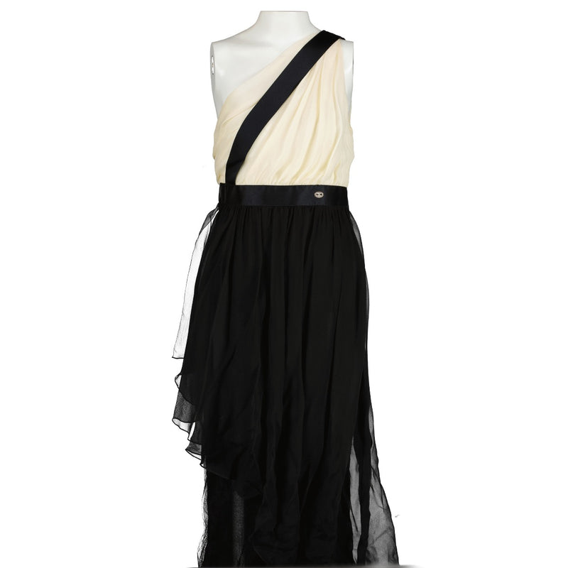 Authentic second hand Chanel Black Silk Chiffon Maxi Dress on Labellov.com