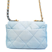 shop 100% authentic second hand Chanel 19 Large Blue Denim Crossbody Bag on Labellov.com