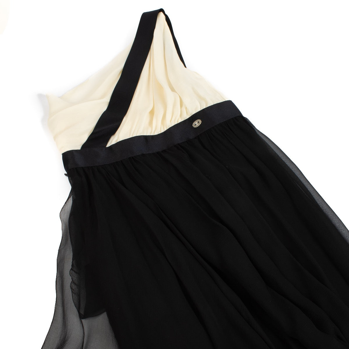 Authentic second hand Chanel Black Silk Chiffon Maxi Dress on Labellov.com