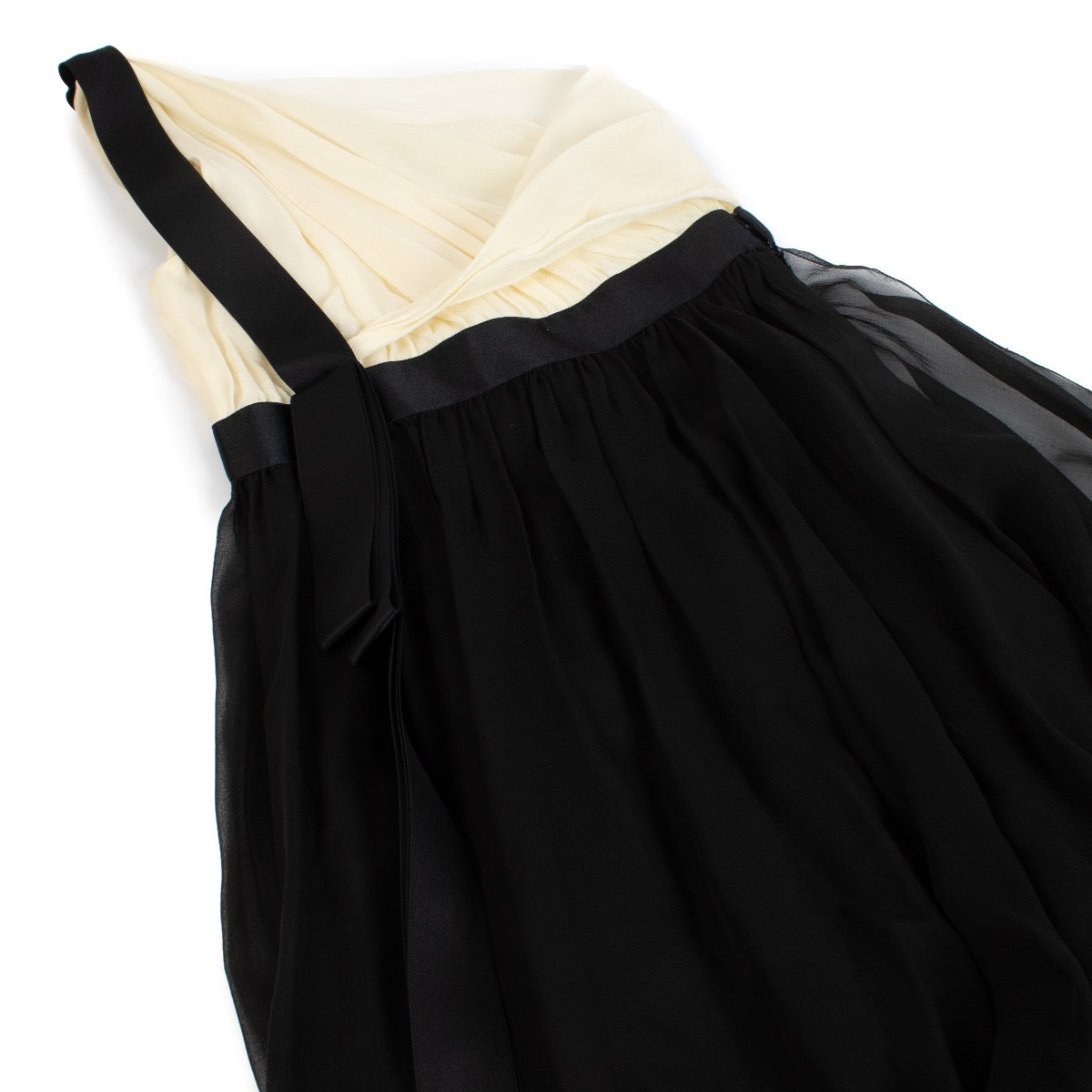 Authentic second hand Chanel Black Silk Chiffon Maxi Dress on Labellov.com