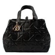 Christian Dior Black Calfskin Graphic Cannage Medium Toujours Bag