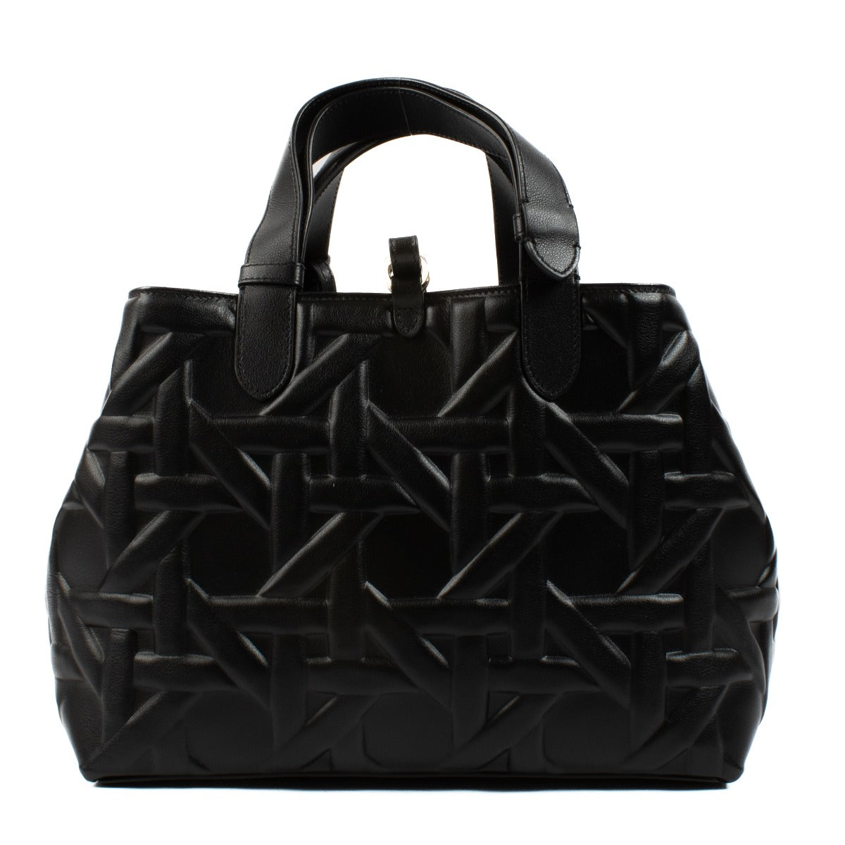 Christian Dior Black Calfskin Graphic Cannage Medium Toujours Bag