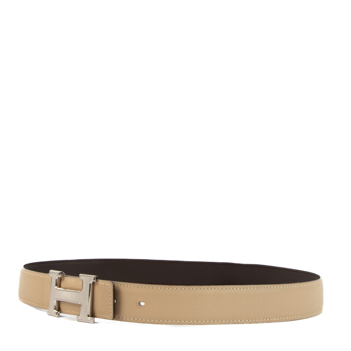 Ceinture réversible Hermès H Guillochée Swift - Taille 85