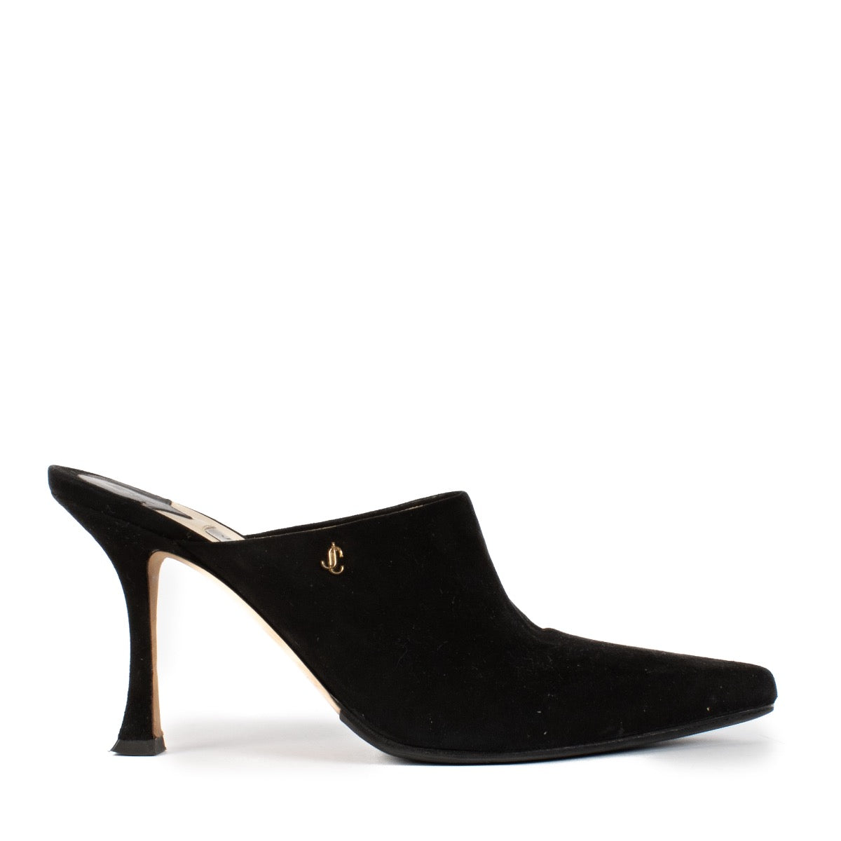 shop 100% authentic second hand Jimmy Choo Black Suede Mules - Size 37 on Labellov.com