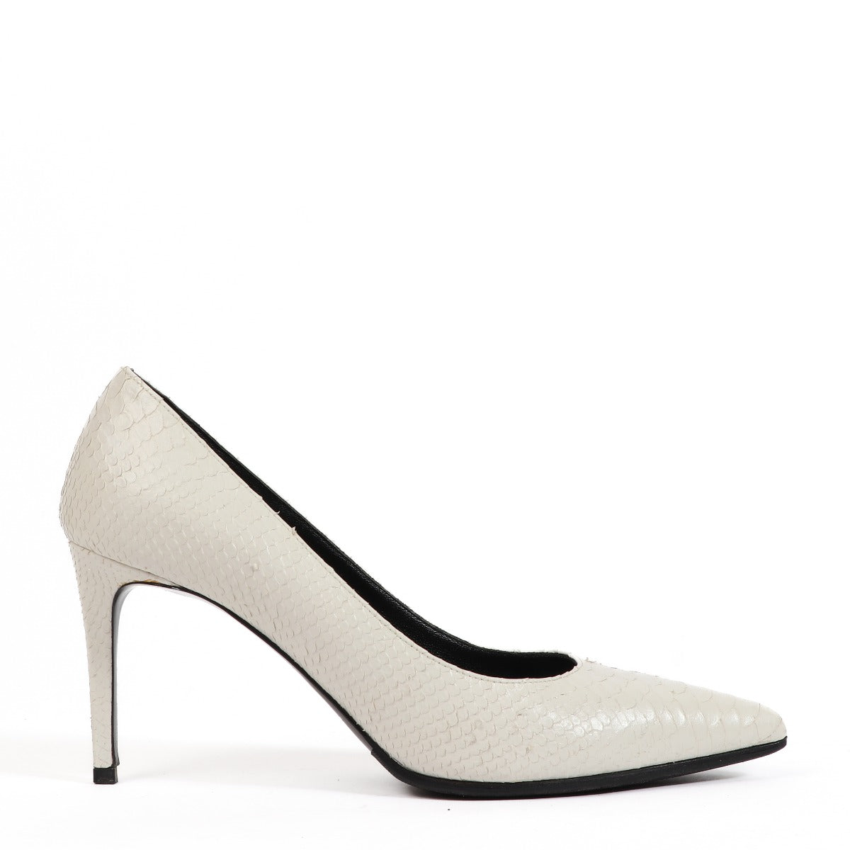 Shop authentic second hand Saint Laurent White Python Pumps Size 36,5 on Labellov.com