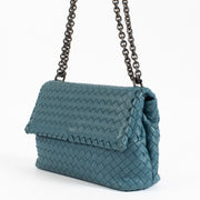 shop 100% authentic second hand Bottega Veneta Blue Olimpia Crossbody Bag on Labellov.com