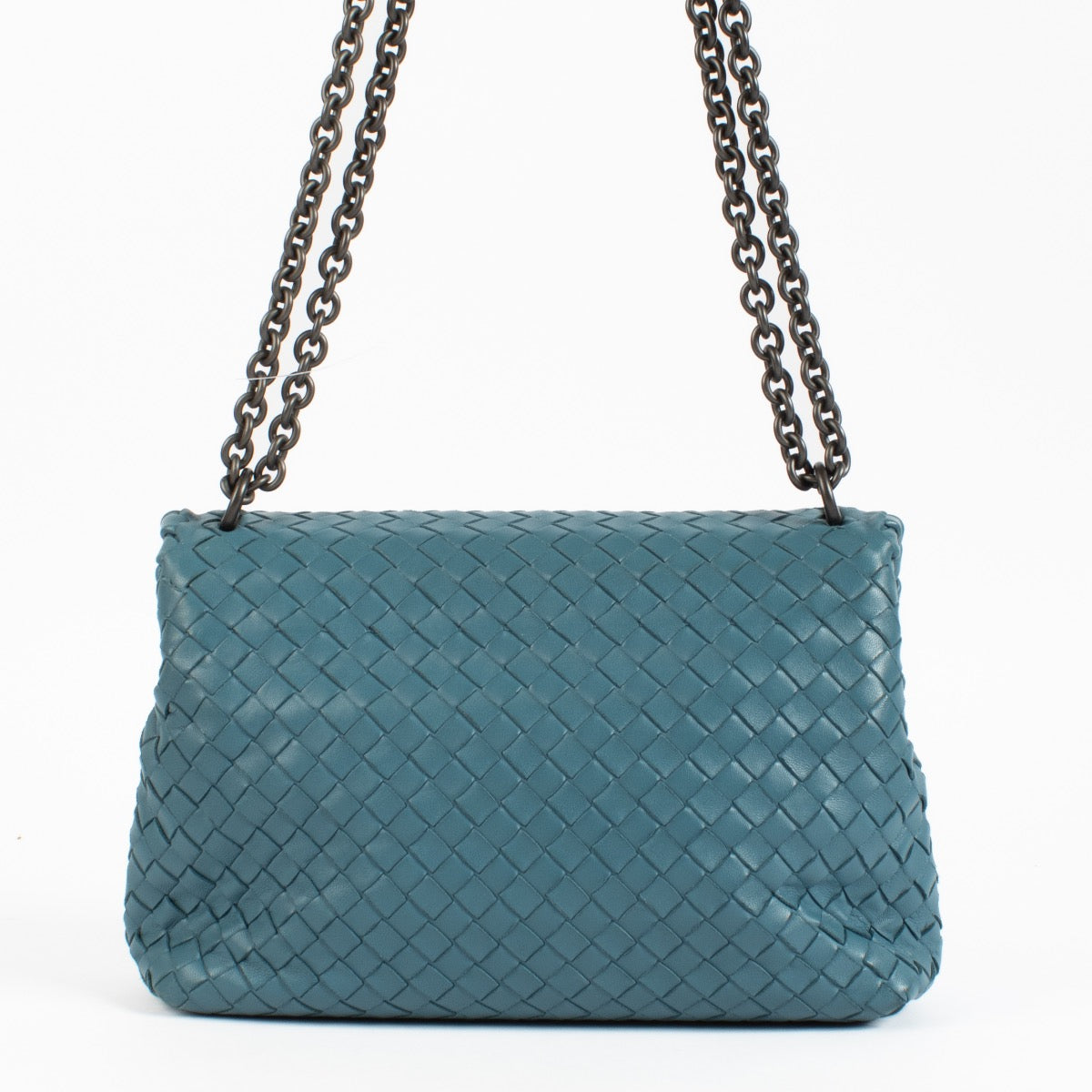 shop 100% authentic second hand Bottega Veneta Blue Olimpia Crossbody Bag on Labellov.com