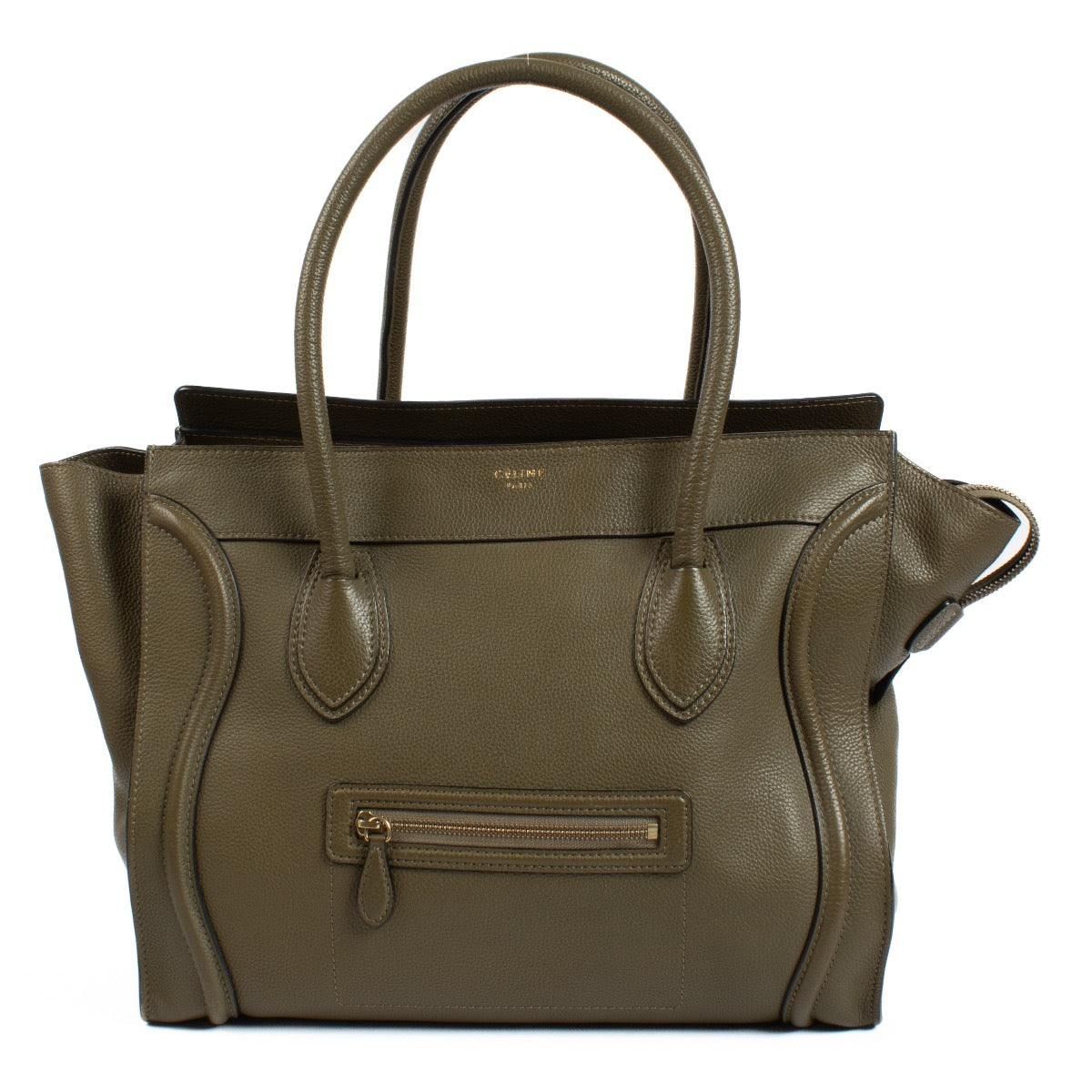 Celine Khaki Green Luggage Bag aan de beste prijs bij Labellov tweedehands luxe in Antwerpen en Knokke.