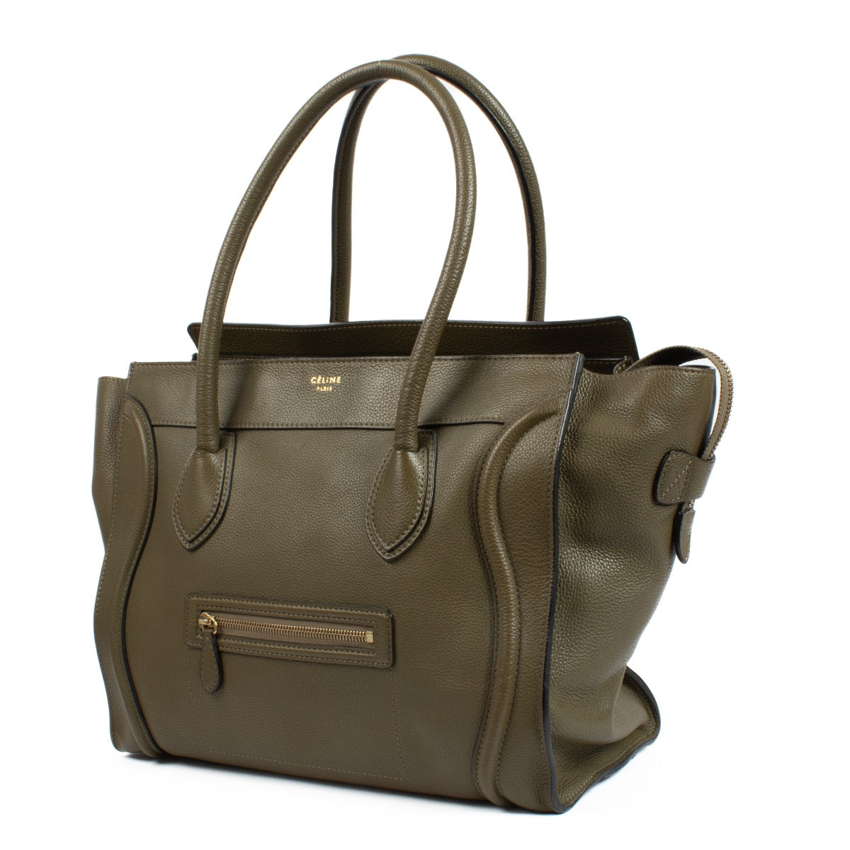 Celine Khaki Green Luggage Bag aan de beste prijs bij Labellov tweedehands luxe in Antwerpen en Knokke.