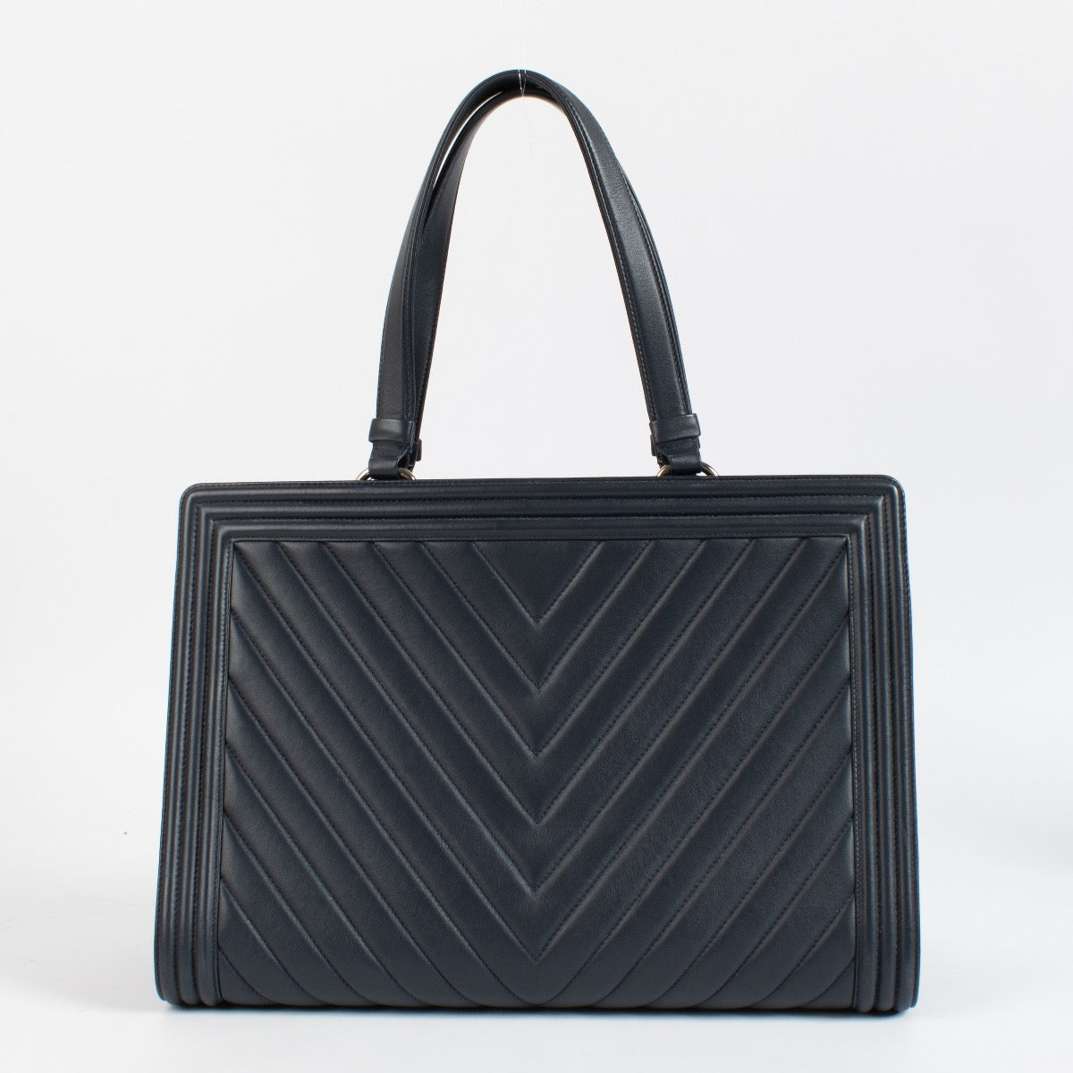 shop 100% authentic second hand Chanel Blue Chevron Boy Shopping Bag on Labellov.com