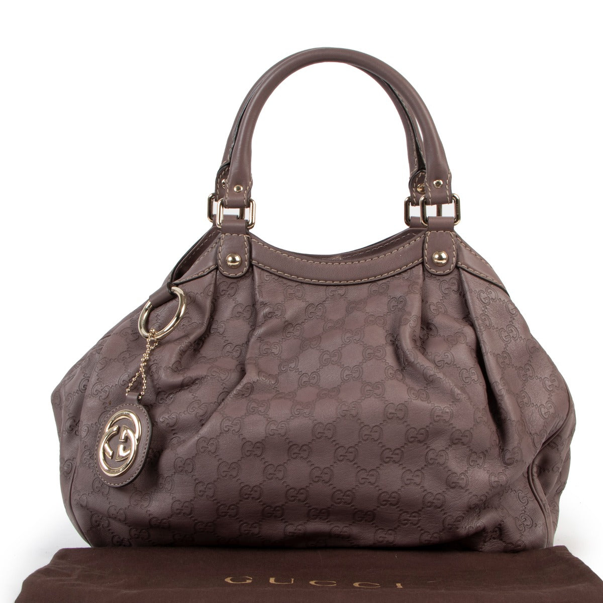 Gucci Purple Guccissima Medium Sukey Satchel Bag