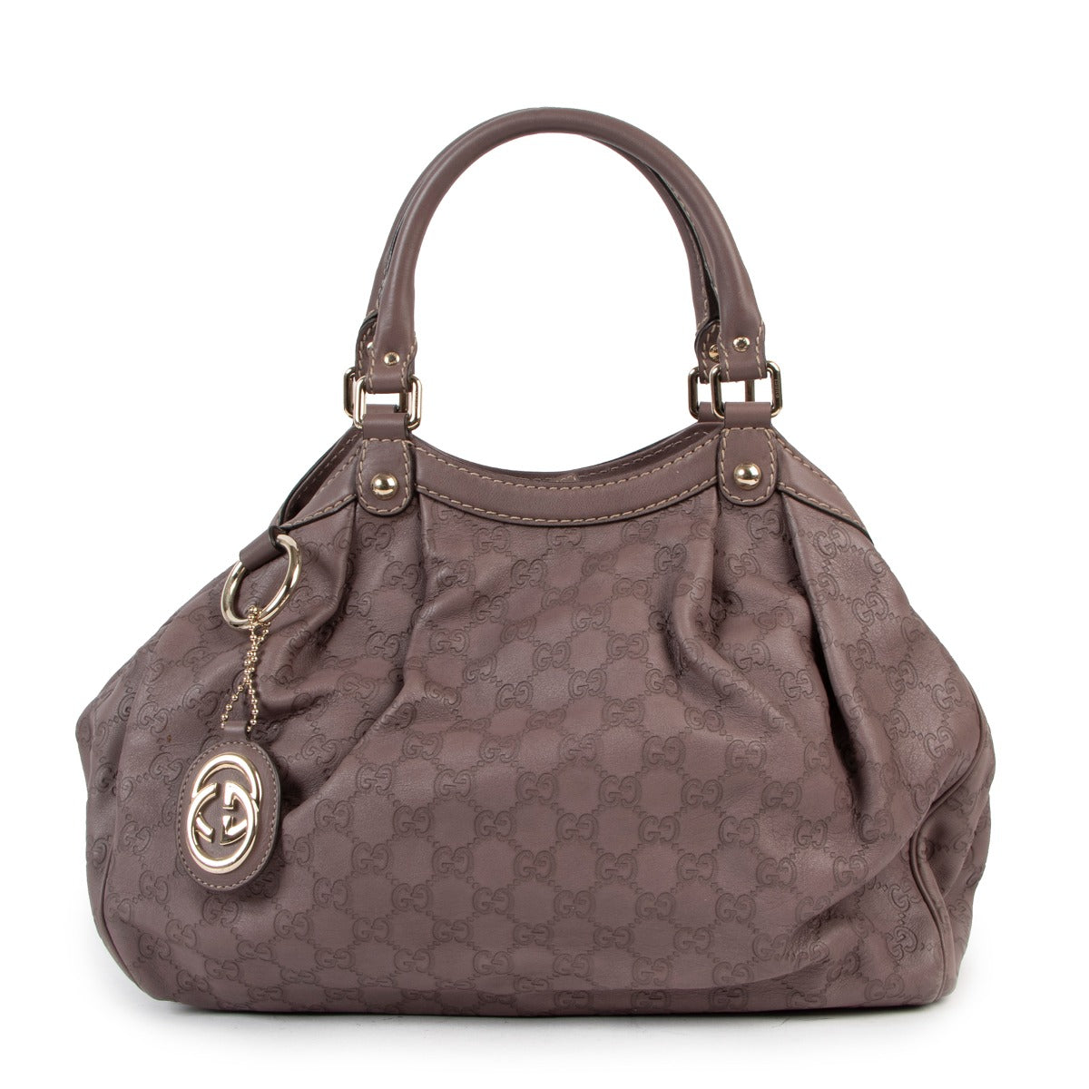 Gucci Purple Guccissima Medium Sukey Satchel Bag