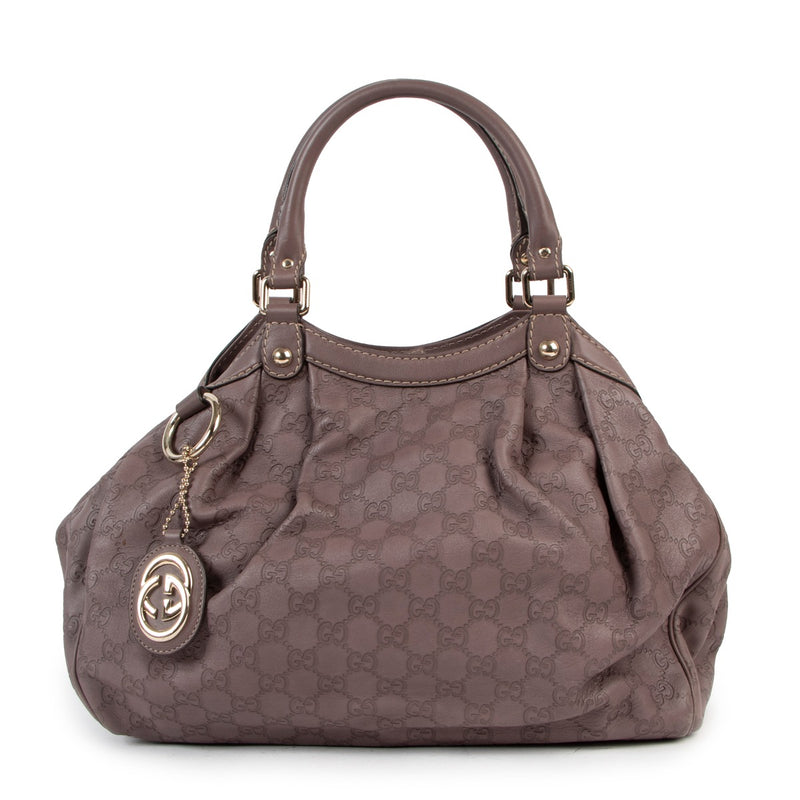 Gucci Purple Guccissima Medium Sukey Satchel Bag