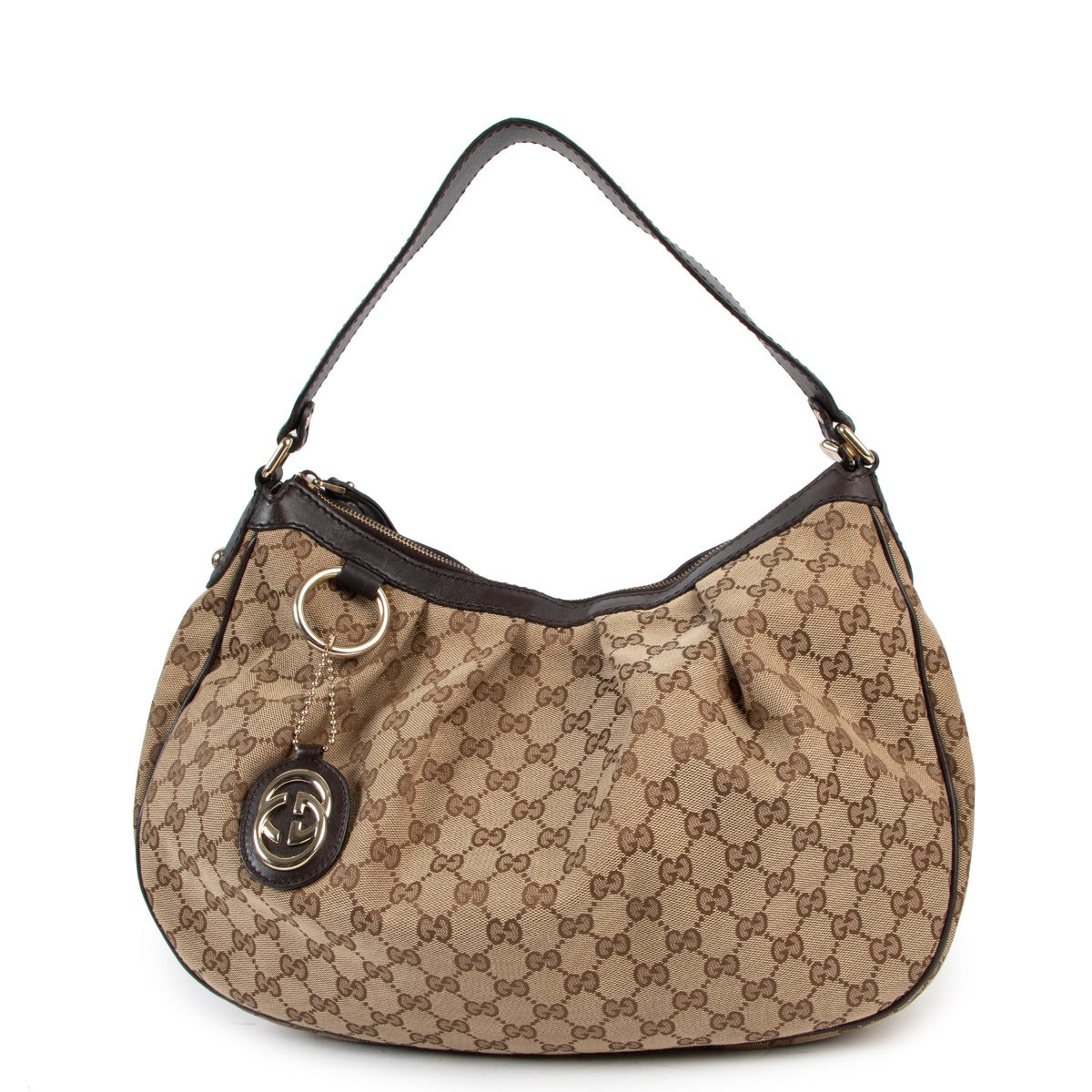 Gucci GG Canvas Medium Sukey Hobo Bag