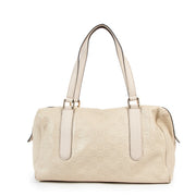 Gucci Ivory Guccissima Leather Boston Bag