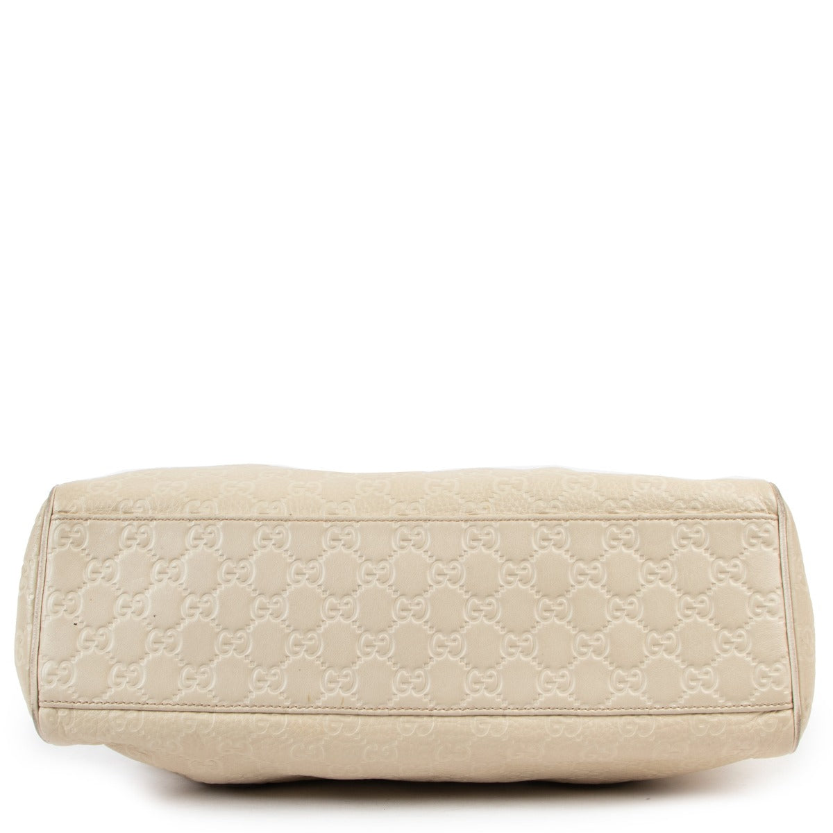 Gucci Ivory Guccissima Leather Boston Bag