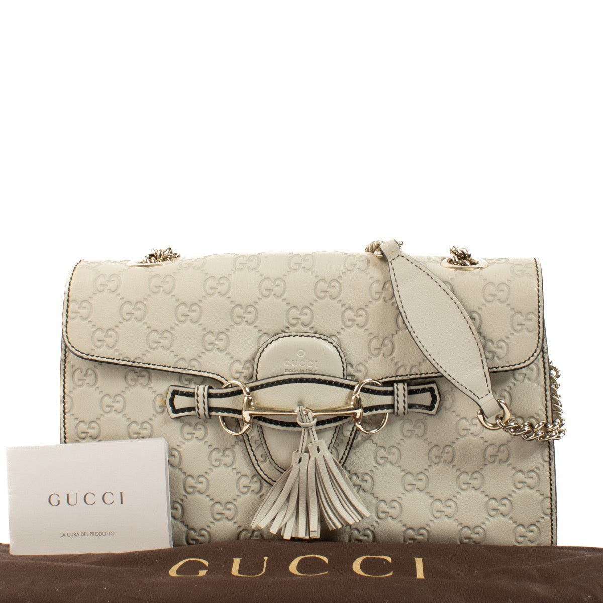 100% authentic second hand Gucci Emily Guccissima Chain Shoulder bag on Labellov.com