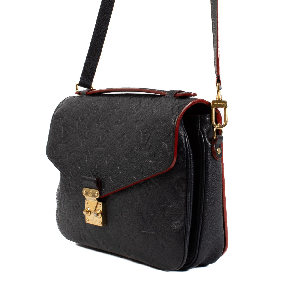 shop 100% authentic second hand Louis Vuitton Navy Monogram Empreinte Leather Pochette Métis Bag on Labellov.com