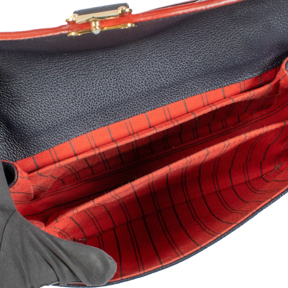 shop 100% authentic second hand Louis Vuitton Navy Monogram Empreinte Leather Pochette Métis Bag on Labellov.com