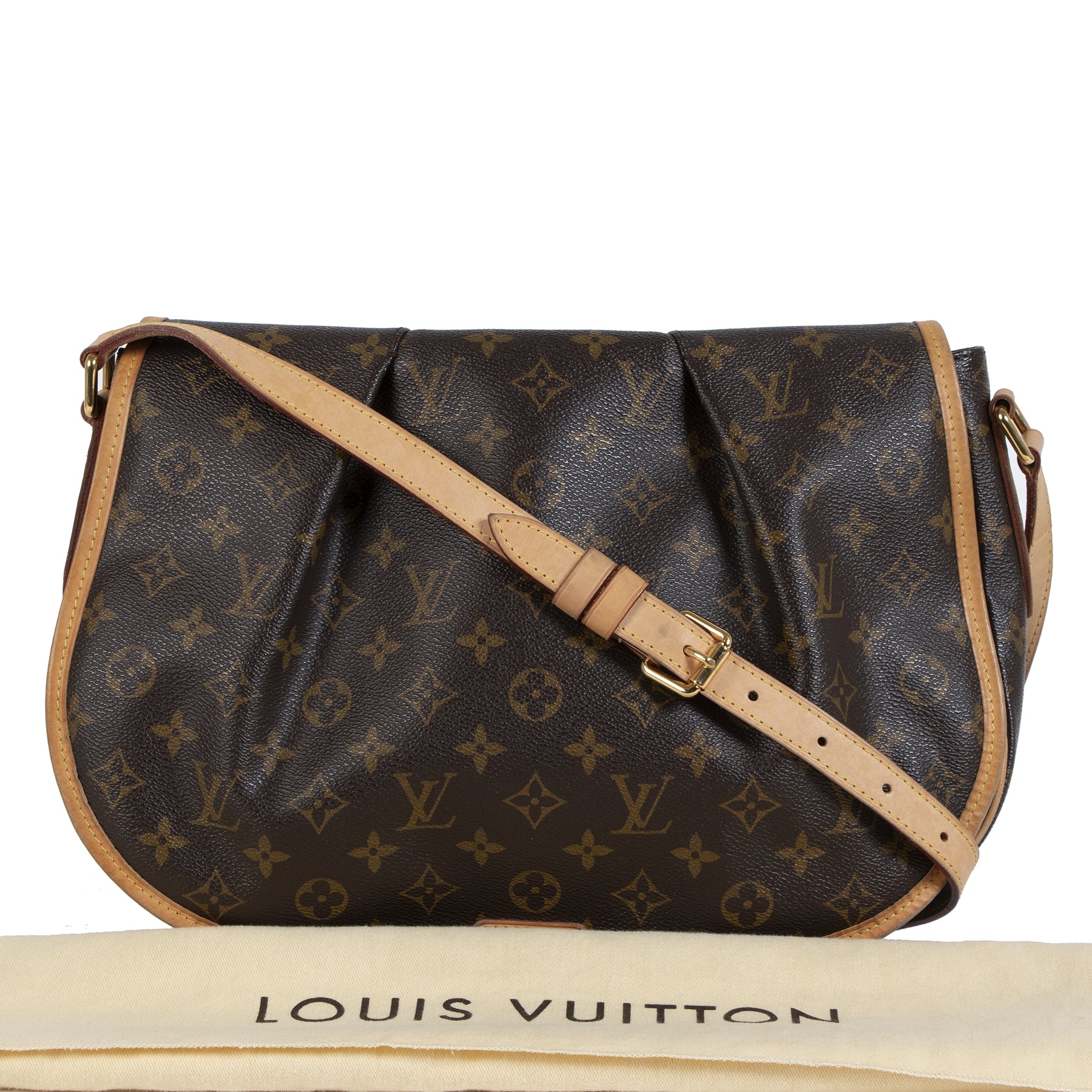 Authentic secondhand Louis Vuitton Menilmontant Monogram MM Bag designer bags accessories pumps luxury vintage webshop safe secure online shopping worldwide shipping