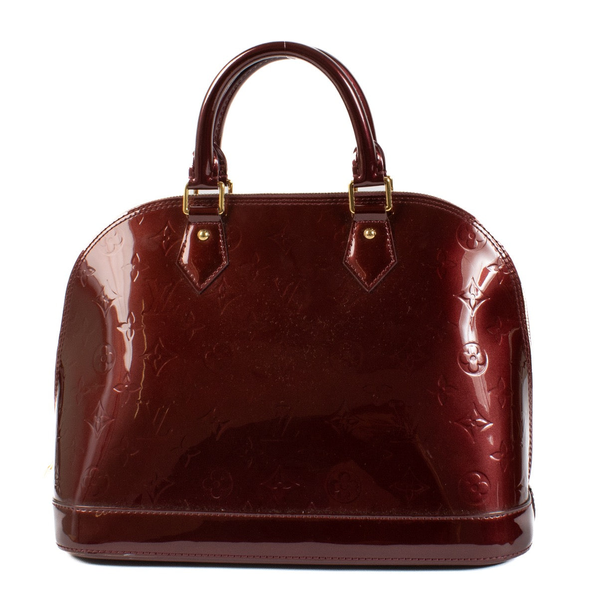 shop 100% authentic second hand Louis Vuitton Rouge Fauviste Monogram Vernis Alma PM Bag on Labellov.com