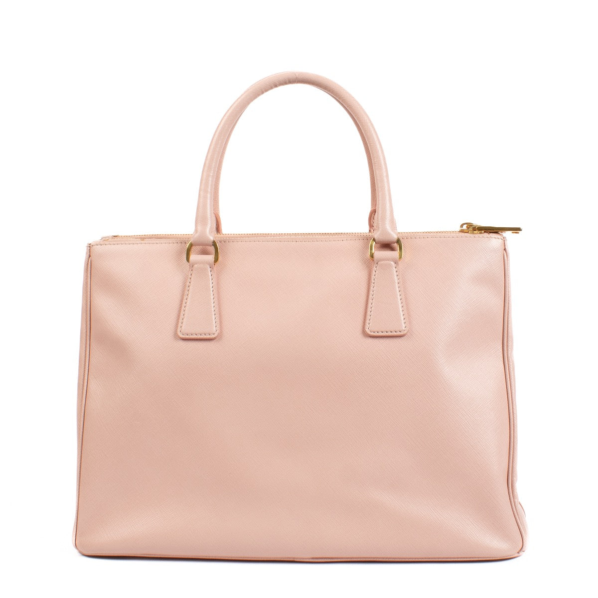 Shop safe online at Labellov in Antwerp, Brussels and Knokke this 100% authentic second hand Prada Pink Saffiano Galleria Top Handle Bag