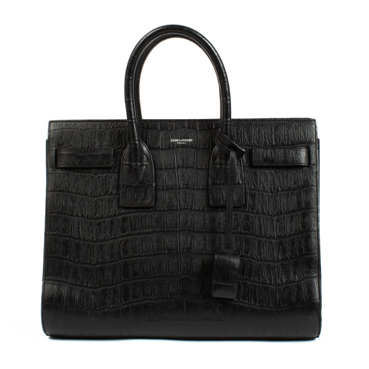 Shop 100% authentic secondhand Saint Laurent Black Crocodile Embossed Sac de Jour Bag on Labellov.com