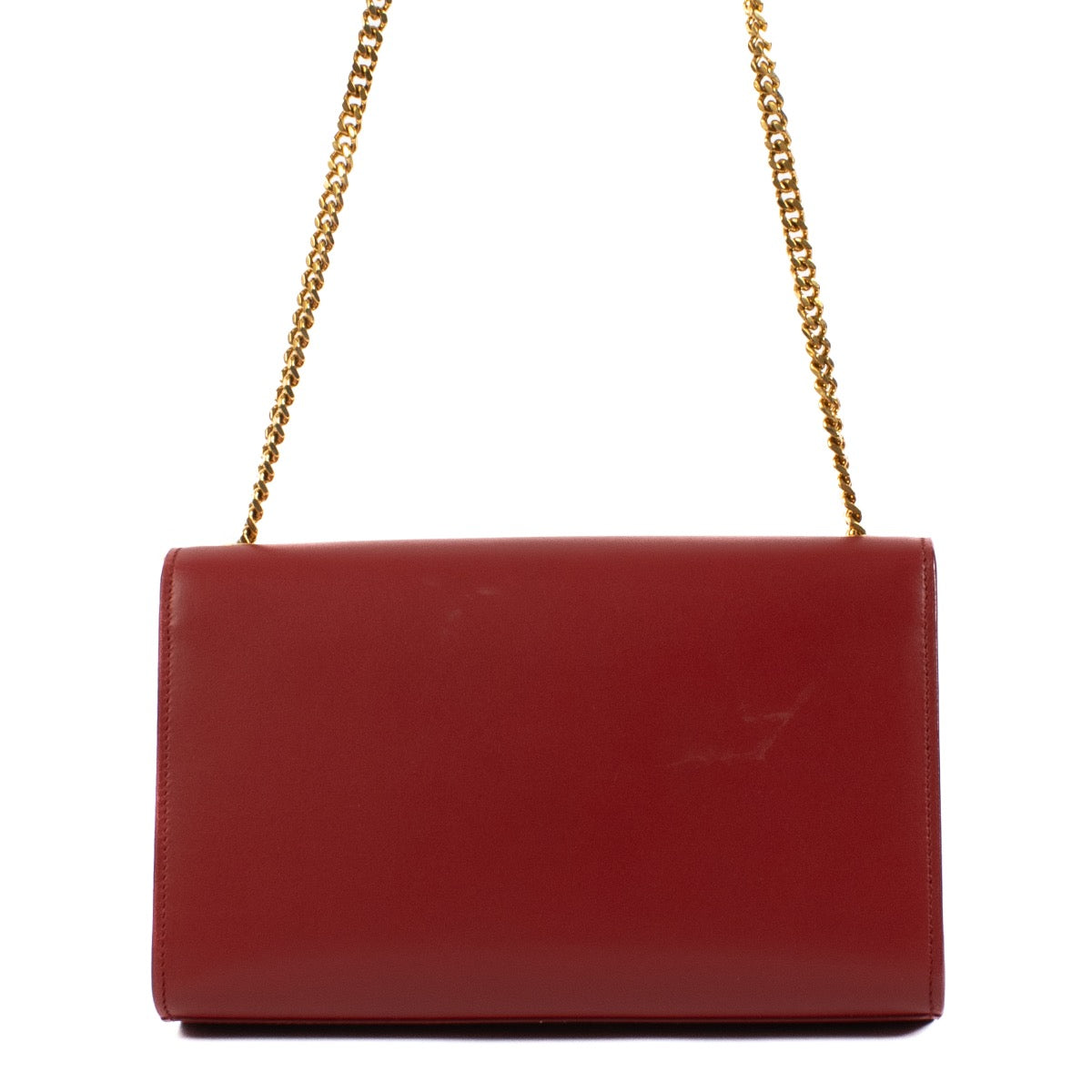 shop 100% authentic second hand Saint Laurent Red Smooth Calfskin Medium Kate Tassel Bag on Labellov.com