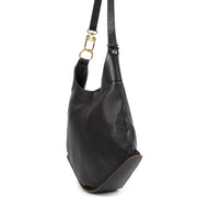 Authentieke Tweedehands Delvaux Satan Black Leather Tote Shoulder Bag juiste prijs veilig online shoppen luxe merken webshop winkelen Antwerpen België mode fashion