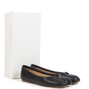 Authentic secondhand Maison Margiela Black Leather Tabi Toe Ballerina Flats - Size 37 designer bags accessories shoes clothing luxury vintage webshop fashion designer brands safe secure online shopping worldwide shipping