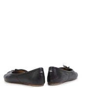 Authentieke Tweedehands Maison Margiela Black Leather Tabi Toe Ballerina Flats - Size 37 juiste prijs veilig online shoppen luxe merken webshop winkelen Antwerpen België mode fashion