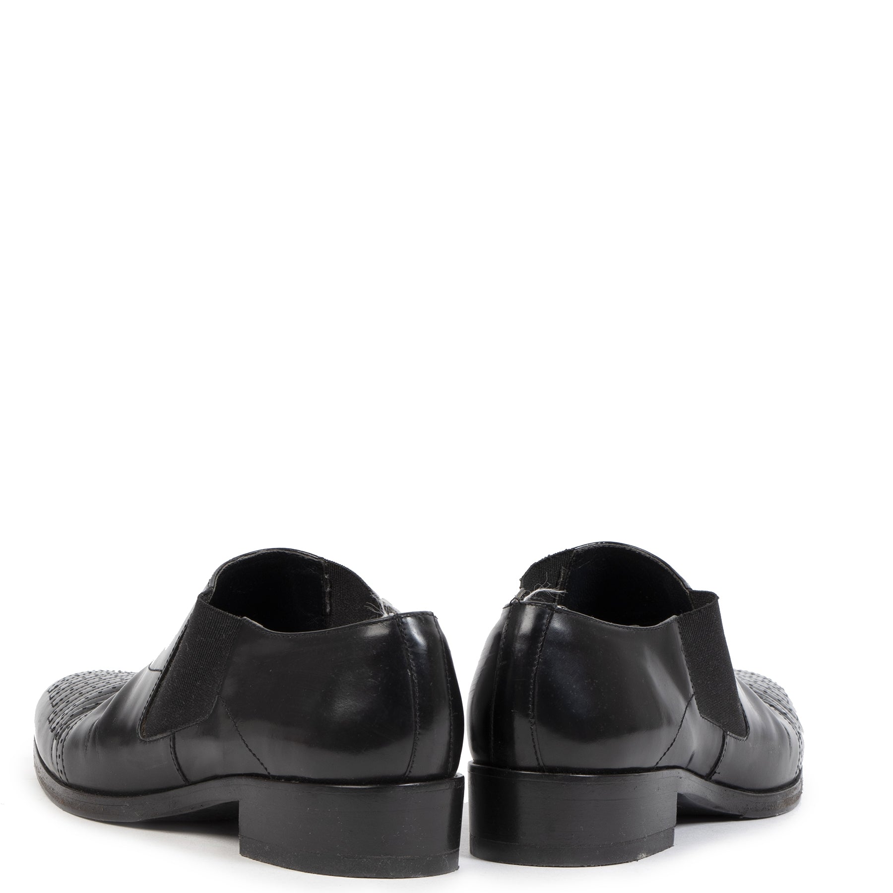 Authentic secondhand Prada Black Leather Ankle Boots - Size 37 designer bags accessories shoes clothing luxury vintage webshop safe secure online shopping worldwide shipping