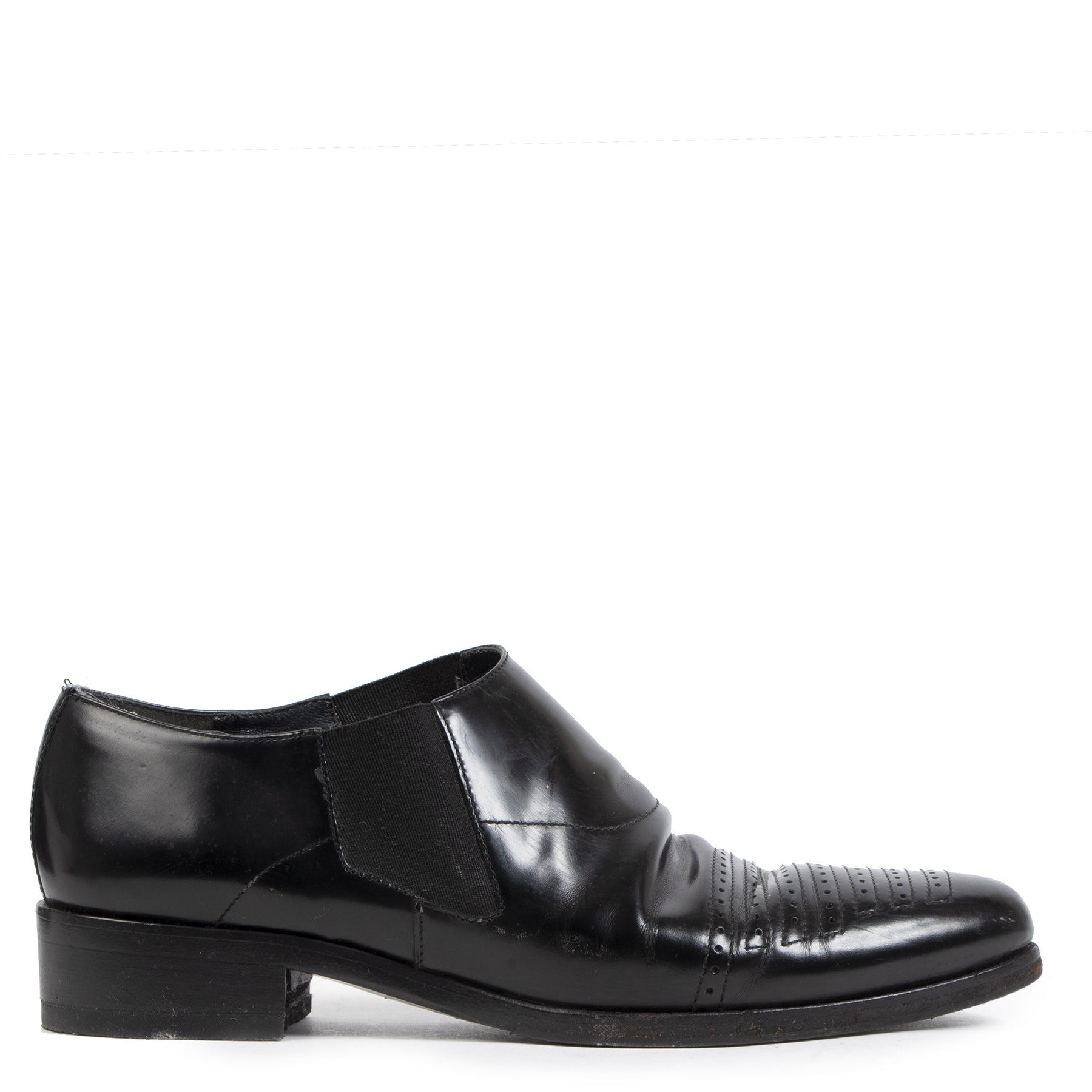 Authentieke Tweedehands Prada Black Leather Ankle Boots - Size 37 juiste prijs veilig online shoppen luxe merken webshop winkelen Antwerpen België mode fashion